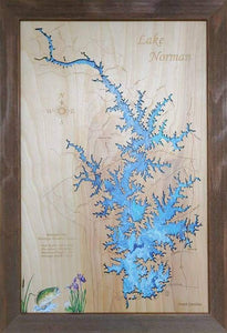 Lake Norman, North Carolina With Bass Engraving!