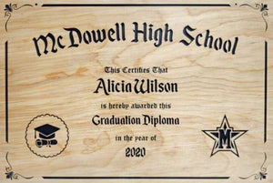 Laser Cut Wood Certificate!