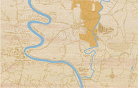 Antietam Creek Potomac River MD - laser cut wood map