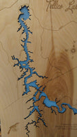 Tellico Lake, Tennessee - laser cut wood map
