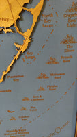 Key West, Florida - laser cut wood map