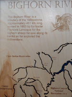 Bighorn Lake, Montana and Wyoming - Laser Cut Wood Map
