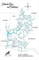 Colorado River and its Tributaries - Laser Cut Wood Map