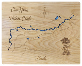 Holmes Creek, FL- Customizable Laser Cut Map
