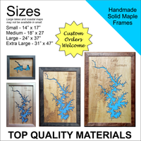 Lac la Ronge, Saskatchewan, Canada - Laser Cut Wood Map