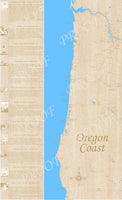 Oregon Coast - Laser Cut Wood Map