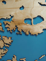 Outer Banks, North Carolina - Horizontal - laser cut wood map