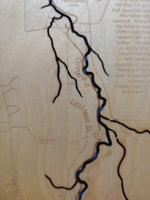 Chittenango Falls State Park- Laser Cut Wood Map