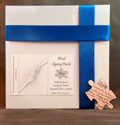 Man Hands Wedding Guest Book Box Puzzle