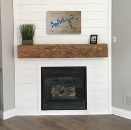 Watts Bar Lake, Tennessee - laser cut wood map